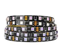 BTF-LIGHTING 16.4ft 5m DC12V WS2811 300LEDs 60pixels/m Negro PCB Flexible direccionable tira de led Sueño Color No impermeable