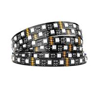 BTF-LIGHTING 16.4ft 60LEDs/m 5050 RGBCW RGB+Blanco frío(6000K-6500K) 4 Colores en 1 Luces LED de Cinta Multicolor IP30 No Resistente al Agua PCB Negro DC12V