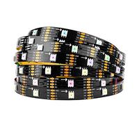 BTF-LIGHTING 16.5Ft 5M SK9822(similar APA102C)30 Pixels/Leds/m 150leds Non-waterproof Black PCB DATA and CLOCK seperately DC5V Individual Adressable Full Color