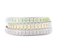 BTF-LIGHTING 3.2FT 144 leds/pixels/m 1m WS2812B individualmente direccionable Sueño en color Tira led pixel Sueño en color impermeable ip65 con silicon PCB blanco