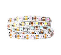 BTF-LIGHTING 3.2FT 1m WS2812B 60LEDs 60pixels Flexible Blanco PCB Flexible individualmente direccionable Sueño en color IP30 no impermeable DC5V