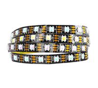 BTF-LIGHTING 3.2FT 1m WS2812b 60leds 60pixels WS2812 Flexible Negro PCB Flexible individualmente direccionable Sueño en color no impermeable DC5V