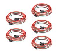 BTF-LIGHTING 3 Pin 20AWG JST SM LED Conector 5pcs/Paquete Conector macho hembra con cable de 2m para WS2812B WS2811 WS2814 SK6812 FCOB WS2811 IC Tira LED sin soldadura Controlador de alambre