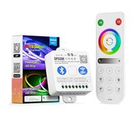BTF-LIGHTING 4 Zonas 2.4GHz RF Remoto RB4 & SP530E WiFi Bluetooth Controladores Kit Soporte FCOB COB SMD PWM o SPI RGBCCT RGBWW LED Tira DC5V DC12V DC24V