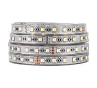 BTF-LIGHTING 5050 RGBW RGB + blanco cálido (2700 K-3000K) RGBWW 4 colores en 1 LED 5 m 60 LEDs/m multicolor IP67 tubo de silicona blanco PCB DC24V para dormitorio, cocina, decoración del hogar