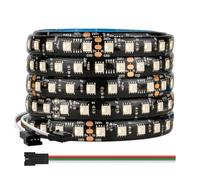 BTF-LIGHTING 5050SMD WS2814 RGBW 4en1 IC Direccionable Tira de LED RGB+Blanco Cálido 5M 84LEDs/m DC24V Negro PCB IP65 Impermeable Dreamcolor Para Decoración Interior Exterior DIY-Proyecto(Sólo tira)