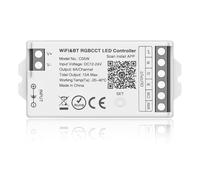 BTF-LIGHTING C05W RGBCCT Controlador de tira de LED WiFi de 2,4 GHz Control de grupo Compatible con el control de la APP Alexa Google Home Funciona con el mando a distancia WR01RF RC03RFB