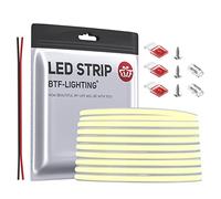 BTF-LIGHTING FCOB COB Blanco Natural 4000K Luz Flexible de Alta Densidad Regulable Tira LED CRI90+ 5M 480LEDs/m DC12V 10W/M 5mm Ancho Tira LED Flexible FOB para DIY Proyectos de Iluminación Interior