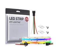 BTF-LIGHTING FCOB SPI RGB Tira de LED flexible de alta densidad COB WS2811 IC Tira de LED 1M 720LEDs/m 21W/M DC12V Blanco PCB IP30 Color de persecución(No contiene controlador y alimentación)