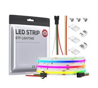 BTF-LIGHTING FCOB SPI RGB Tira de LED flexible de alta densidad COB WS2811 IC Tira de LED 3M 630LEDs/M 14W/M DC24V Blanco PCB IP30 Color de persecución(No contiene controlador y alimentación)