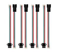 BTF-LIGHTING JST SM 3 Pin Connectors For WS2812B WS2811 WS2812 LED Strip Female Male 15cm 20awg Wire 20pairs