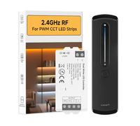 BTF-LIGHTING RC08RFB+C02RF Kit de Controlador Inalámbrico RF 2.4GHz para Tira LED CCT FCOB SMD PWM 3 Pin DC5V/12V/24V, Se Requiere Gateway Tuya GW01W(Se Vende por Separado)