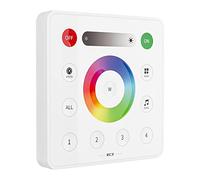 BTF-LIGHTING RC3 Inalámbrico 2.4G RF 4 Zone RGB RGBW Tira de LED Montaje en Pared Panel Inteligente Control Remoto Alimentación por 3V(CR2032) Funciona con SP630E SP633E SP634E SP638E SP639E SP63BE