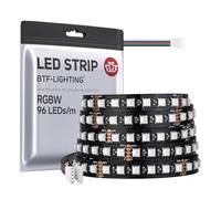 BTF-LIGHTING RGBCW Tira LED 5050SMD RGBW 4IN1 Cinta LED RGB+Blanco Frío (6000-6500K) 24V 5M 96LEDs/m 480LEDs PCB Negro IP30 NO Impermeable para Iluminación Interior (Sólo Tira LED)