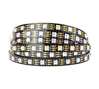 BTF-LIGHTING RGBW RGBWW Warm White SK6812 (WS2812B similar) 16.4ft 5m 60leds / pixels/m Direccionable Individualmente 4 colores en 1 LED Color Dream Strip LED No Impermeable IP30 DC5V Black PCB