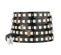 BTF-LIGHTING RGBWW Tira LED 5050SMD RGBW 4IN1 Cinta LED RGB+Warm White(2700-3000K) 24V 5M 96LEDs/m 480LEDs PCB Negro IP30 NO Impermeable para Iluminación Interior (Solo Tira LED)