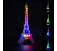 BTF-LIGHTING USB 5V Romance Torre Eiffel Luz de Noche Cambiante de Color Incorporada 9.8 pulgadas 48 LEDs SK6812 RGB Mini Luz de Noche Lámpara de Mesa Lámpara de Mesa Regalo de Cumpleaños