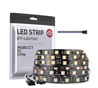 BTF-LIGHTING WS2805 SPI RGBCCT Direccionable Tira LED Color de Ensueño WS2805 IC Tira LED 5M 60LEDs/m 50Pixels DC24V IP30 Efecto Chaser Decoración DIY(No incluye Controlador&Alimentación)