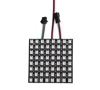 BTF-LIGHTING WS2812B Alambres de aleación ECO RGB 5050SMD Direccionable individual 8X8 64 píxeles Matriz de LED FPCB flexible A todo color Funciona con K-1000C, SP107E, etc. DC5V