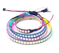 BTF-LIGHTING WS2812E Alambres de aleación ECO RGB 5050SMD Direccionable individual 3.3FT 144 píxeles/m PCB negro flexible Full Color LED Píxel tira LED Sueño Color IP30 No impermeable DC5V(Sólo tiras)