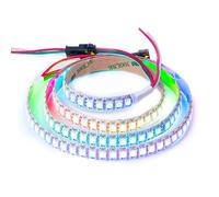 BTF-LIGHTING WS2812E Alambres de aleación ECO RGB 5050SMD Direccionable individual 3.3FT 144 píxeles/m PCB blanco flexible Full Color Píxel tira LED Sueño Color IP30 No impermeable DC5V(Sólo tiras)