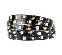 BTF-LIGHTING WS2815(Actualizado WS2812B)16.4ft 150 Pixeles Individualmente Digital Direccionable RGB Doble Señal Tira de LED Flexible 5050 SMD IP30 No Impermeable Color de Sueño Mágico DC12V Negro PCB