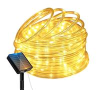 Btfarm Manguera de luces solares para exteriores, resistente a la intemperie, 10 m, 100 LED, tubo de luz solar para exteriores, IP65, resistente al agua, 8 modos, para jardín, terraza, valla, patio