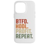 BTFD Compra The Dip HODL Profit Repite BTC Bitcoin Blockchain Carcasa para iPhone 14 Pro MAX
