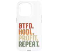 BTFD Compra The Dip HODL Profit Repite BTC Bitcoin Blockchain Carcasa para iPhone 15 Pro