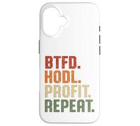 BTFD Compra The Dip HODL Profit Repite BTC Bitcoin Blockchain Carcasa para iPhone 16