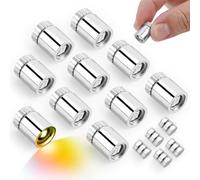 BTFO 10uds Mini Luces LED, Batería Incluida Luces Pequeñas Luces para Casa de Muñecas Mini Focos para Linterna de Papel Decoración de Fiestas Manualidades (Luz Colorida con Destello Lento)