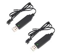 BTFO 2 Piezas Cargador para Ametralladora de Burbujas, Cable USB SM-2P de 3,7V con Luz Indicadora Compatible con Bazooka Bubble Ametralladora y Bunch O Bubbles