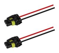 BTFO 2 Tomas Extensión Arnés del Faro, Conector del Faro | Kit Adaptador Hembra Enchufe Arnés Faro Conector Luz Antiniebla Compatible con 9005/9006/9012/HB3/HB4 para Automóvil