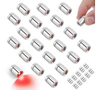 BTFO 20uds Mini Luces LED, Miniluces Eléctricas a Pilas para Casa de Muñecas Manualidades Linternas Papel Decoración Fiestas Bloques Construcción Juguete (Rojo)