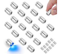 BTFO 20uds Mini Luces LED, Miniluces Eléctricas a Pilas para Casa de Muñecas Manualidades Linternas Papel Decoración Fiestas Bloques Construcción Juguete (Azul)