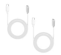 BTFO 2uds Cable Extensor USB-C Macho a Hembra, 6m de Longitud Tipo C para Cámara de Interior con Giro e Inclinación (Versión 2024) (Blanco)