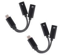 BTFO 2uds Divisor USB C 2 en 1, Adaptador Dual Tipo C para Auriculares Cargador con Carga Rápida PD 60W para iPhone 16 15 Pro MAX Samsung Galaxy S25 S24 Ultra iPad MacBook y Más Dispositivos USB-C