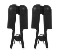 BTFO 2uds Electrodos de Clip para Oreja, Silicona de Doble Cabezal Compatibles con Tens 7000 y Unidades Tens Estándar (Negro)