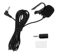 BTFO 3,5mm Micrófono Coche, HD Voz Auto Radio Micrófono Conjunto Reemplazo con Cable 3m & Adaptador 3,5mm a 2,5mm para Pioneer Jensen Unidad Principal Vehículo Audio Habilitado Estéreo GPS DVD