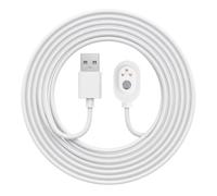 BTFO 3m Cable Carga Magnético para Arlo Cámara, Cable Alimentación USB-A Exterior Impermeable Repuesto Compatible con Arlo Pro 5S 2K 4 3 Ultra 2 Reflector Go 2 Cámaras Seguridad (Blanco)