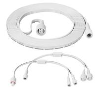 BTFO 3uds Kit de Cable Extensión Luces Exterior, 1 Hembra a 2 Machos & 1 Macho a 2 Hembras Divisores en Y & Cable de Extensión para Govee H705A H705B H705C H706A H706B H706C