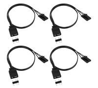 BTFO 4 adaptadores RGB de 4 pines a 3 pines para Corsair RGB HUB Lighting Node & Commander CORE iCUE Commander CORE XT, convertidor de PVC a ARGB estándar de 5 V y 3 pines para ventiladores de PC