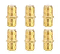 BTFO 6Pzs Conector Cable Coaxial, F Tipo Hembra a Hembra Acoplador Coaxial Adaptador Compresión Extensor RG6 para Cables Blindados RG6 Televisión HD Antenas Satélite