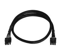 BTFO Cable Alimentación PCIe para MSI Fuente, 70cm Negro Trenzado 8 Pines Macho a 6+2 Pines Macho Cable Extensión GPU 18AWG 10A Cables Modulares Compatibles con MSI mag A850GL ATX3.0 A750GL ATX3.0