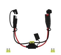 BTFO Cable de Extensión SAE 34cm, 14 AWG Resistente con Fusible 20A Compatible con Cargadores de Batería Inteligentes NOCO Genius para Motocicletas Vehículos Todoterreno Camiones y Automóviles