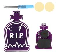 BTFO Croce di Tomba Generador Ruido Grillo, Divertente Generador Ruido Grillo 16 Sonidos Molestos Objetos de Broma Ocultos para Halloween Escuel, Regalos Bromistas Fiesta (Morado)