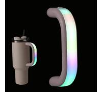 BTFO Mango Vaso con Luz LED de 6 Colores para Stanley 40oz/30oz, Mango Vaso con Luz Recargable para Exteriores Fiestas Hogar Uso(Rosa)