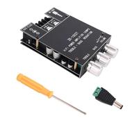 BTFO Placa Amplificadora Bluetooth ZK-1002T, 100W+100W con Control de Agudos y Graves Compatible con Entrada AUX/Bluetooth de Amplio Voltaje 12-24V Incluye Manual Usuario (Premontado)