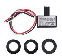 BTFO Sensores Luz Fotocélula de 105 V-130 V CA, con Tuercas y Arandelas Interruptor Fotoeléctrico Encendido/Apagado Automático de Anochecer a Amanecer para Iluminación Exterior