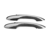 BTFWM Accesorios de cubierta protectora manija puerta fibra carbono con orificio for cerradura, for MINI, Cooper F55 F56 F54 F60 R55 R56 R60 Countryman Cubierta para manija de puerta exterior de coche
